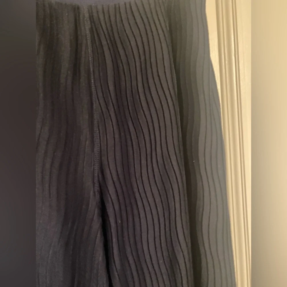 Anthropologie navy plisse wide leg pant. - Picture 7 of 7